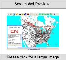 North American Railroad Map on CD Screenshot